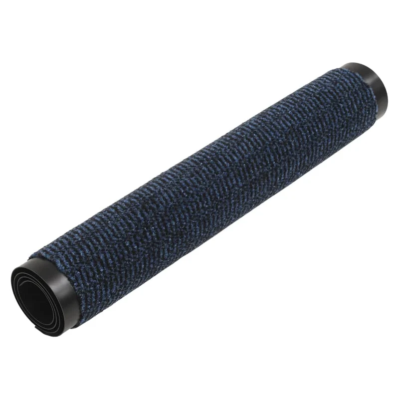 Paillasson de porte d'entrée touffeté 60 x 180 cm en PP bleu support en caoutchouc antidérapant DEC040671