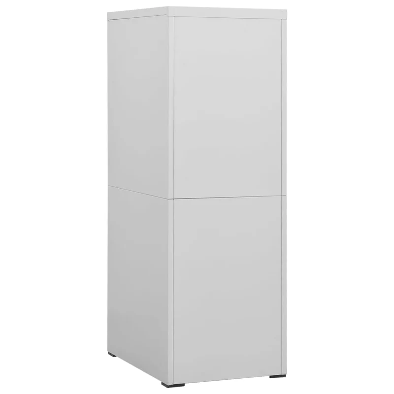 Caissons à tiroirs meuble de bureau armoire à dossiers 4 tiroirs 46 x 62 x 133 cm acier gris clair DEC024536