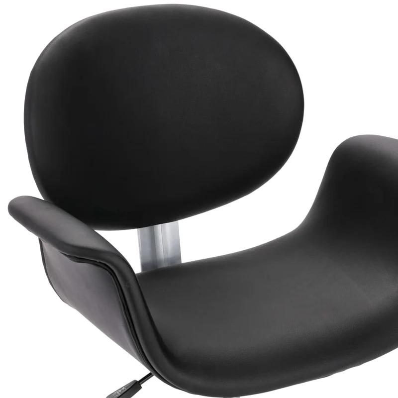 Lot de 2 chaises de salle à manger cuisine design contemporain synthétique noir CDS020811