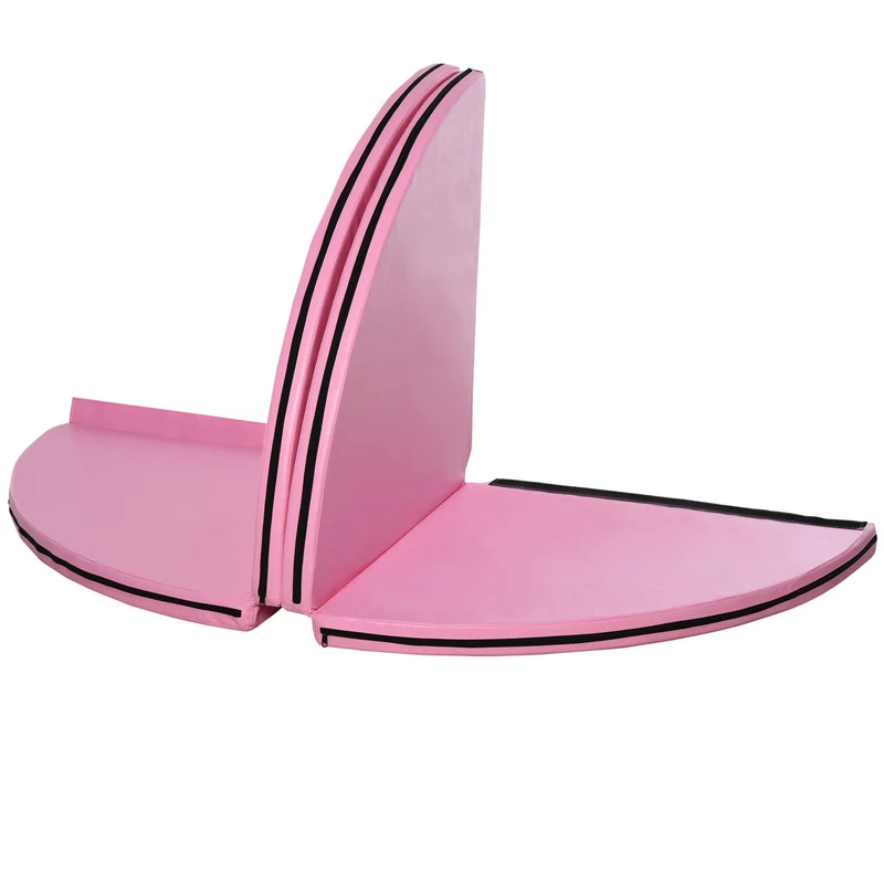 Tapis protection pliable danse verticale 150 x 5 cm antichoc confort polyvalent style contemporain salon en plastique rose 21_0006910