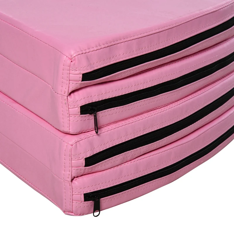 Tapis protection pliable danse verticale 150 x 5 cm antichoc confort polyvalent style contemporain salon en plastique rose 21_0006910