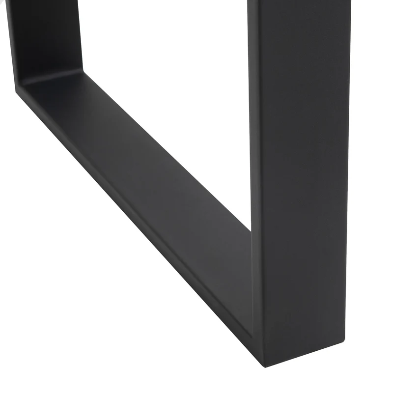 Lot de 2 pieds rectangulaires table bureau 60 x 8 x 72 cm montage rapide antidérapants style industriel en acier noir 21_0007150