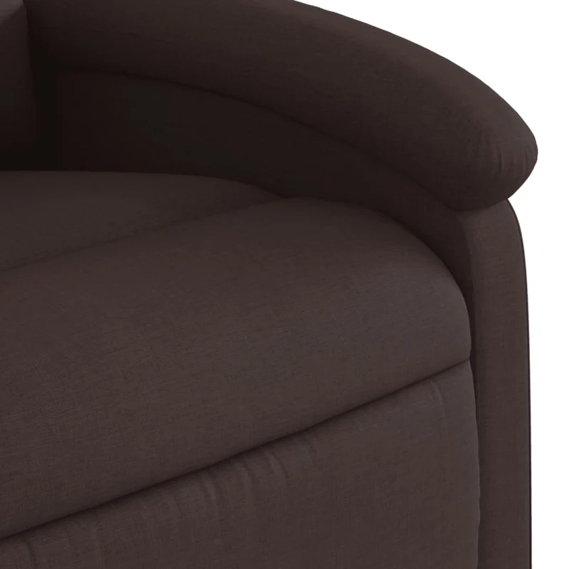 Fauteuil de relaxation TV fonction massage inclinable en tissu marron foncé DEC026990