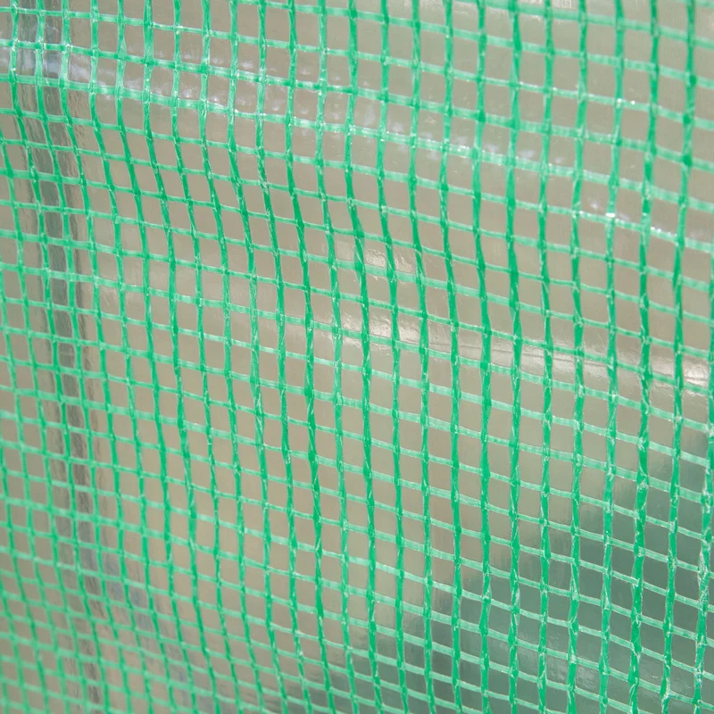 Serre de jardin pour balcon 300 x 100 x 200 cm protection hivernale portes enroulables moderne design en acier vert 21_0004179