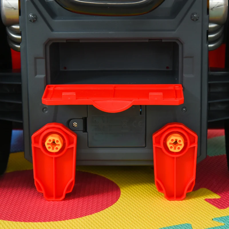Camion mécano 2 en 1 atelier enfant 40 x 39 x 47 cm 61 accessoires avec effets sonores design contemporain en PP rouge 21_0000423