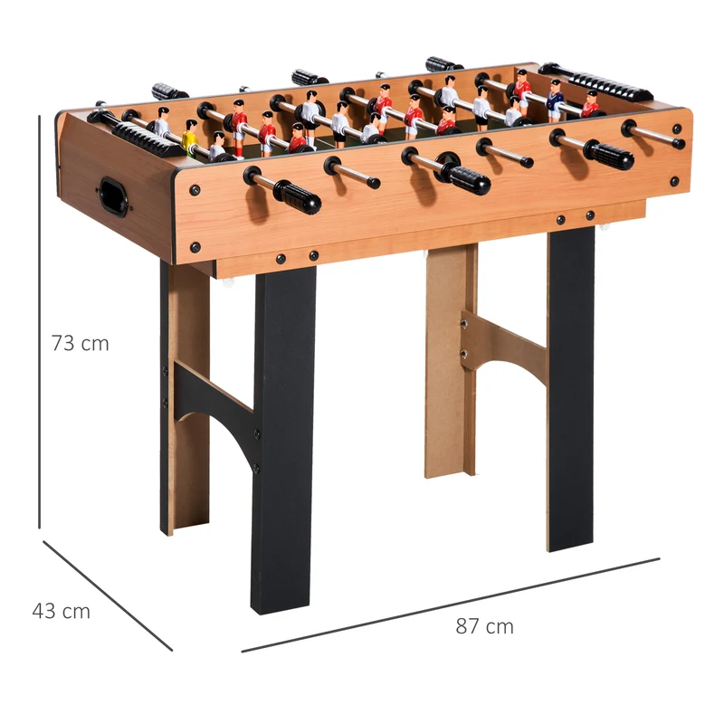 Table multi jeux 4 en 1 92 x 78 x 80 cm plateau interchangeable montage facile ludique et moderne en MDF bois naturel 21_0006642