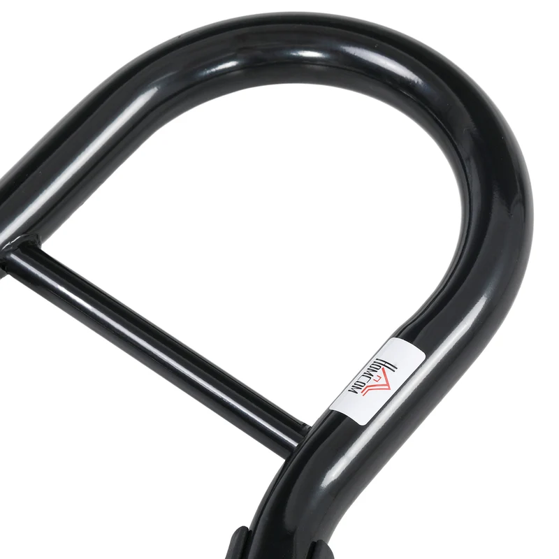 Support béquille arrière moto sur roulettes 78 x 55 x 37 cm ajustable antidérapant industriel tendance en acier noir 21_0007194