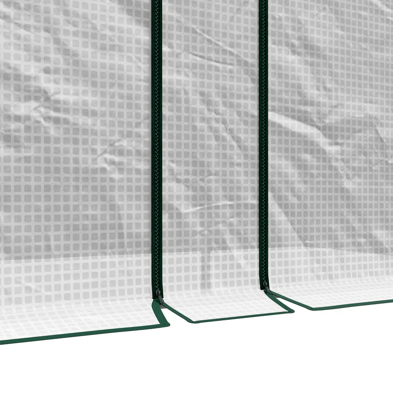 Serre de jardin pour tomates 200 x 100 x 178 cm protection anti insectes et gel style contemporain en polyéthylène blanc 21_0005433