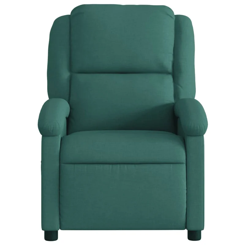 Fauteuil de relaxation TV fonction massage inclinable électrique 6 points de massage en tissu vert foncé DEC027280
