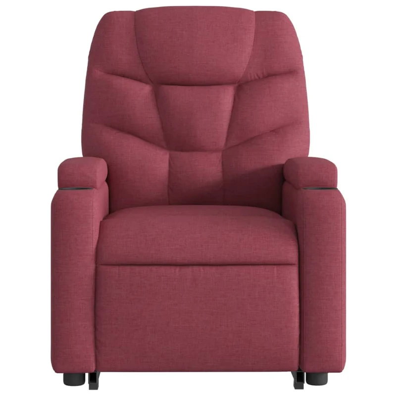 Fauteuil relax TV fonction de levage électrique très confortable en tissu rouge bordeaux DEC028546