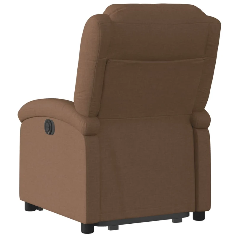 Fauteuil relax TV fonction de levage électrique très confortable en tissu marron DEC028451