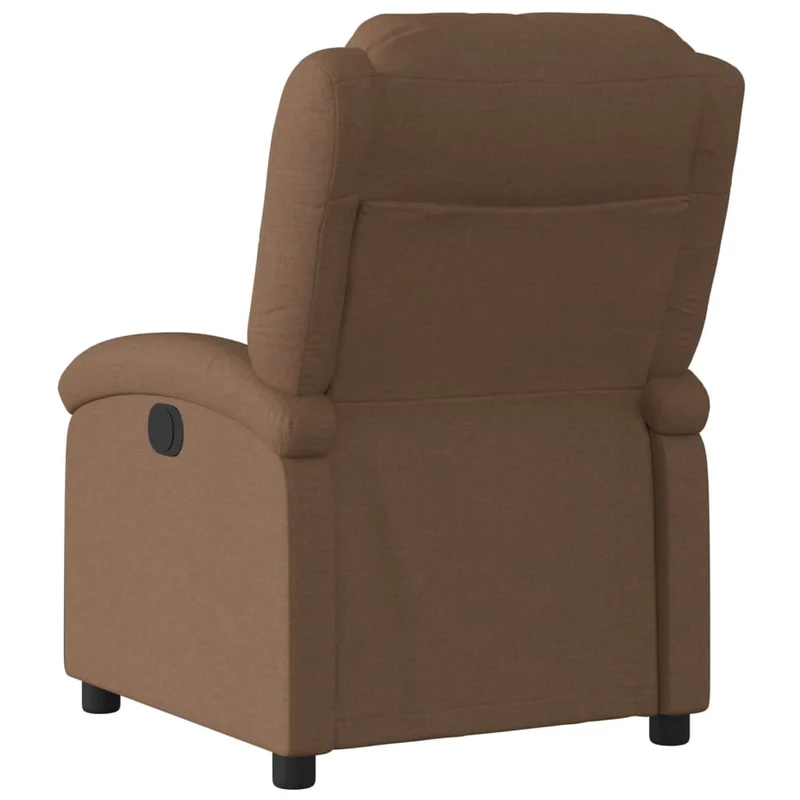 Fauteuil relax TV fonction d'inclinaison électrique très confortable en tissu marron DEC028449