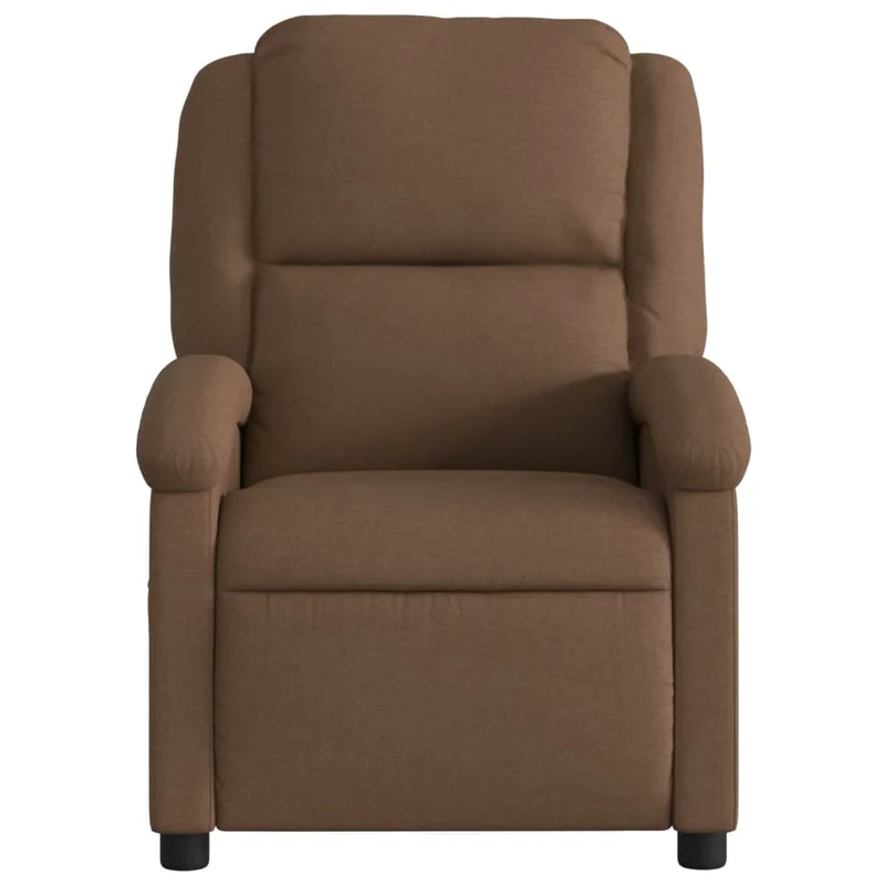 Fauteuil relax TV fonction d'inclinaison électrique très confortable en tissu marron DEC028449