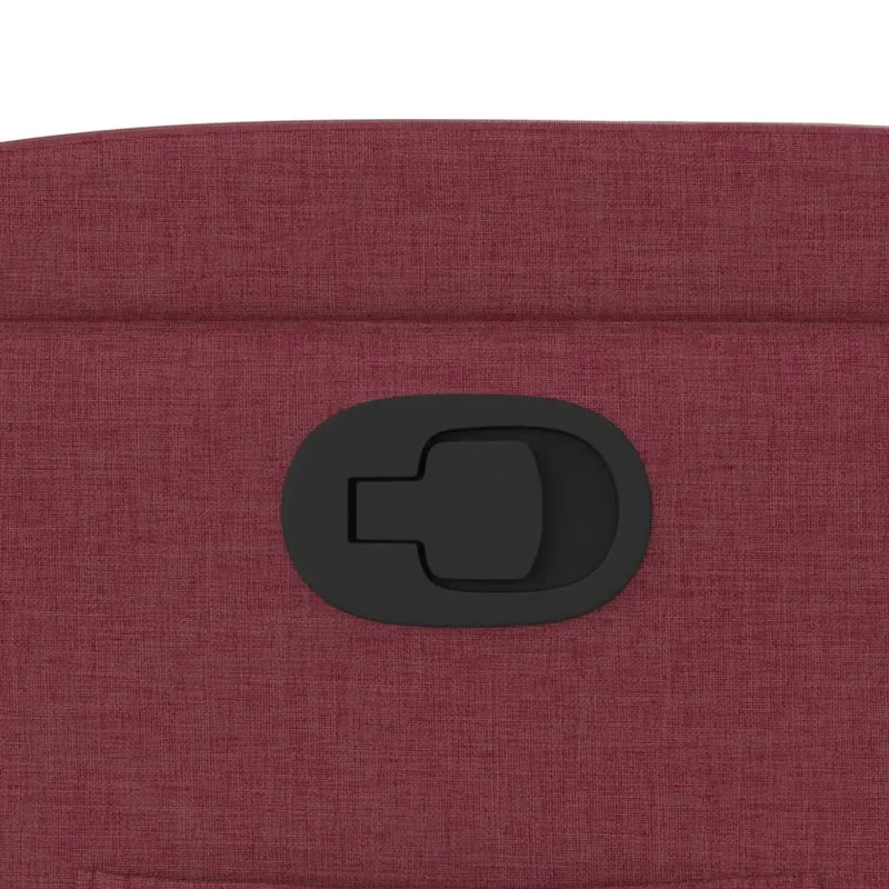 Fauteuil relax TV rembourrage confortable fonction d'inclinaison manuelle en tissu rouge bordeaux DEC028157