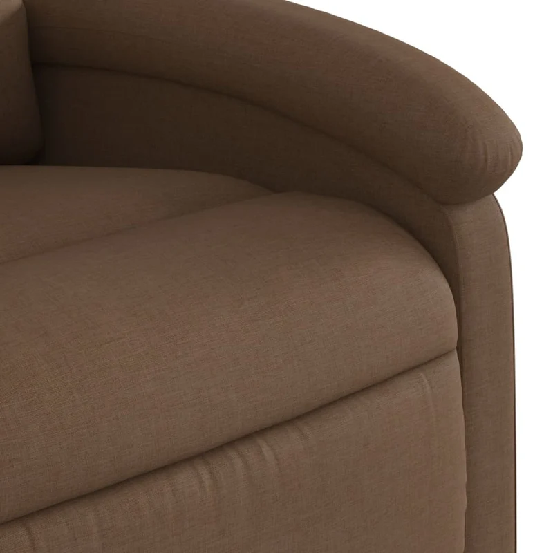 Fauteuil relax TV rembourrage confortable fonction d'inclinaison manuelle en tissu marron DEC028053