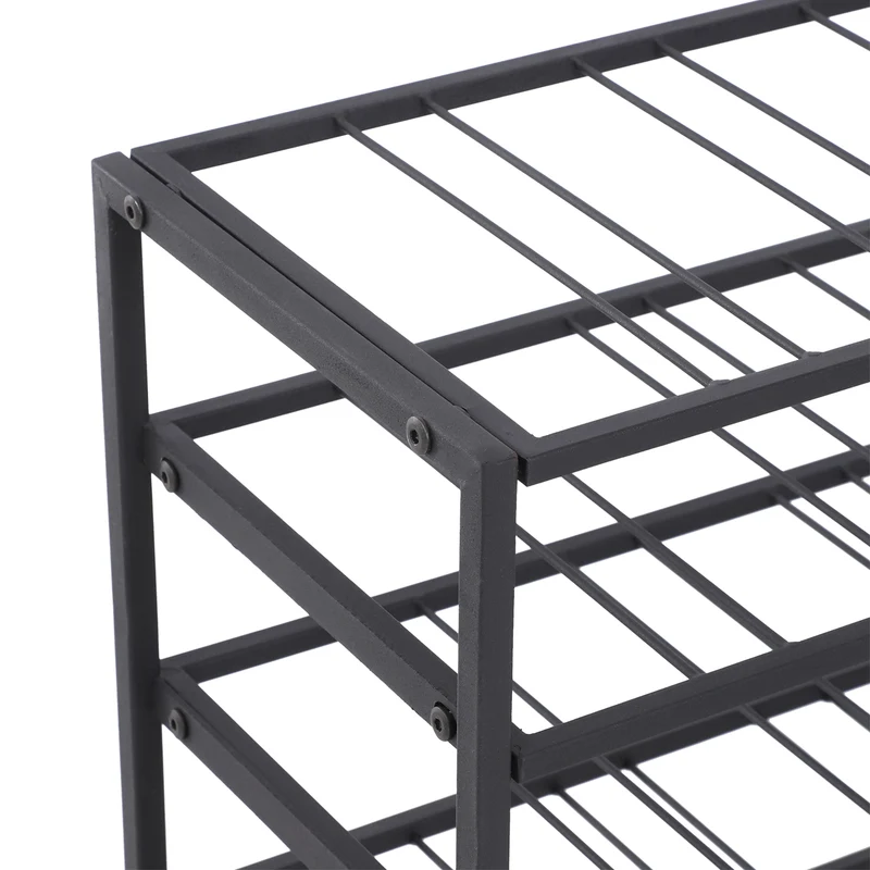 Étagère à bouteilles cave 63 x 25 x 91 cm capacité 54 bouteilles maturation horizontale design industriel en métal noir 21_0000984