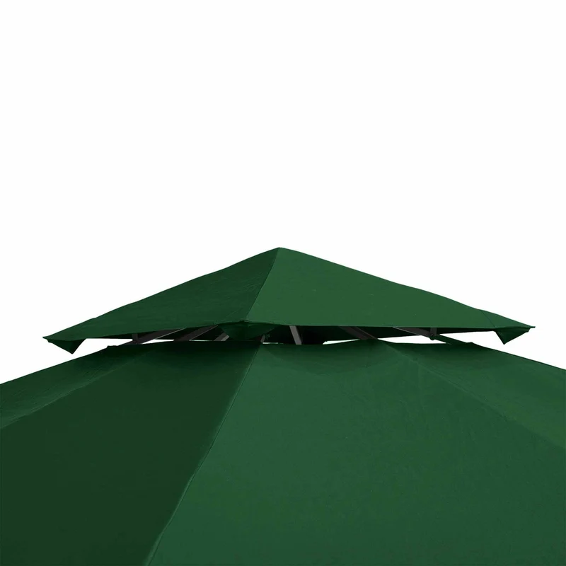 Toit de remplacement tonnelle jardin 3 x 3 m 180 g/m² imperméable protection solaire tendance en polyester vert foncé 21_0000030