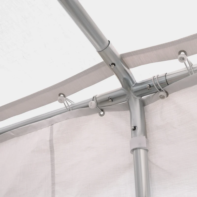 Tente de réception 6 x 4 x 2.8 m abri imperméable anti uv modulable pour fêtes mariage moderne en polyéthylène blanc 21_0000067