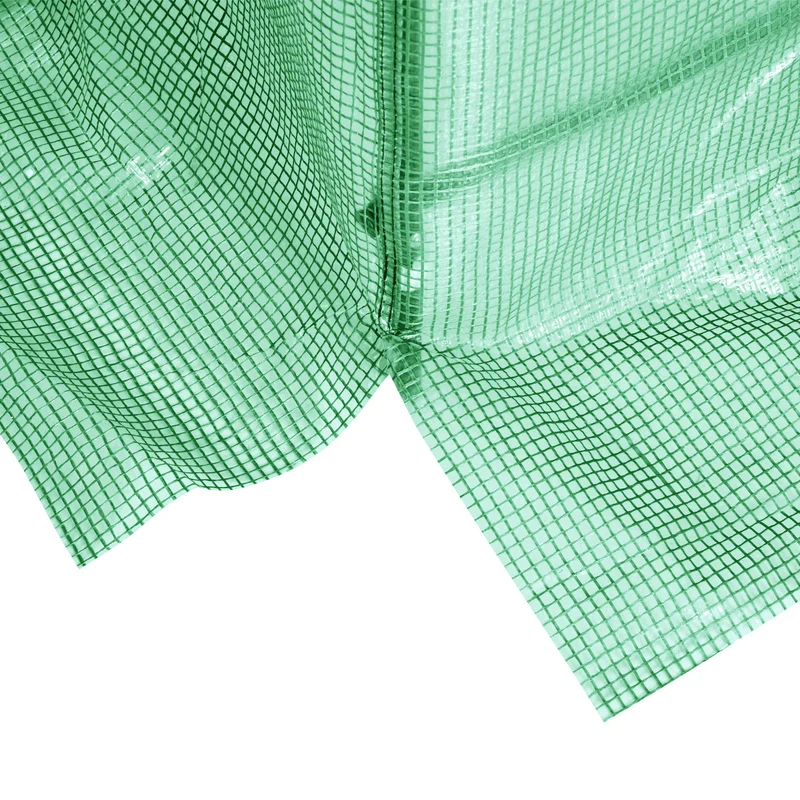 Serre tunnel de jardin 245 x 200 x 198 cm pour cultures toute l'année fenêtres moustiquaires épuré en polyéthylène vert 21_0000042