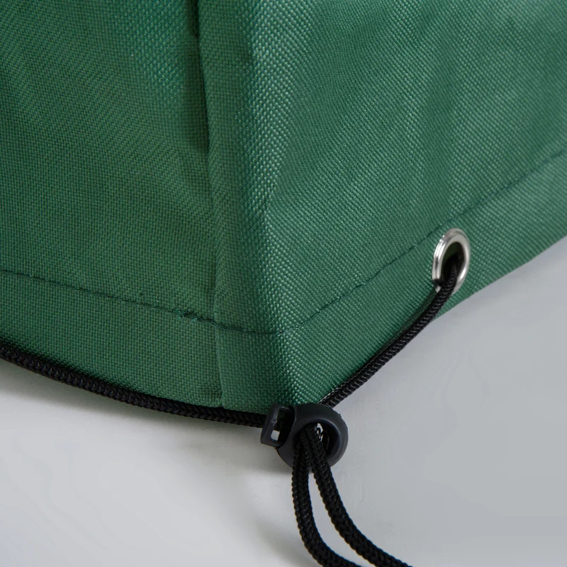 Housse de protection rectangulaire salon jardin 210 x 140 x 80 cm étanche robuste avec style épuré en tissu oxford vert 21_0000075