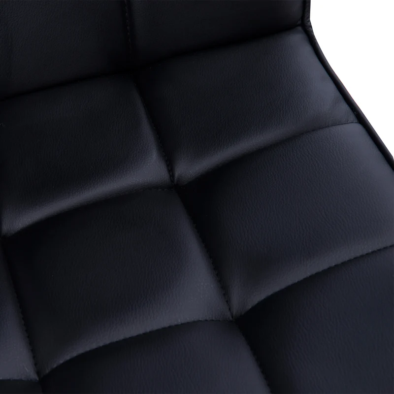 Chaise de bureau pivotante réglable 52,5 x 54 x 99 cm confort soutien lombaire moderne en revêtement synthétique noir 21_0000094