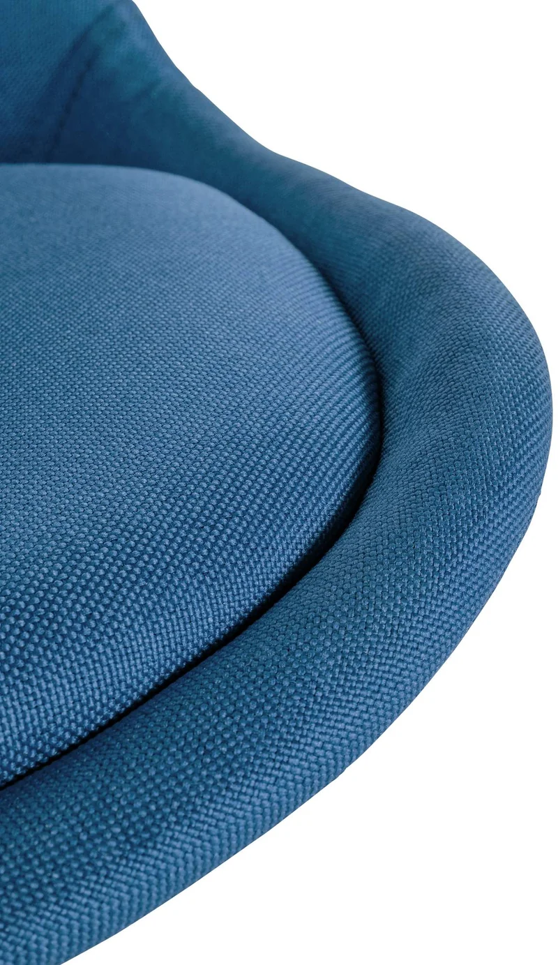 Chaise de salle à manger x1 style scandinave en tissu bleu pieds en bois clair 10_0001484