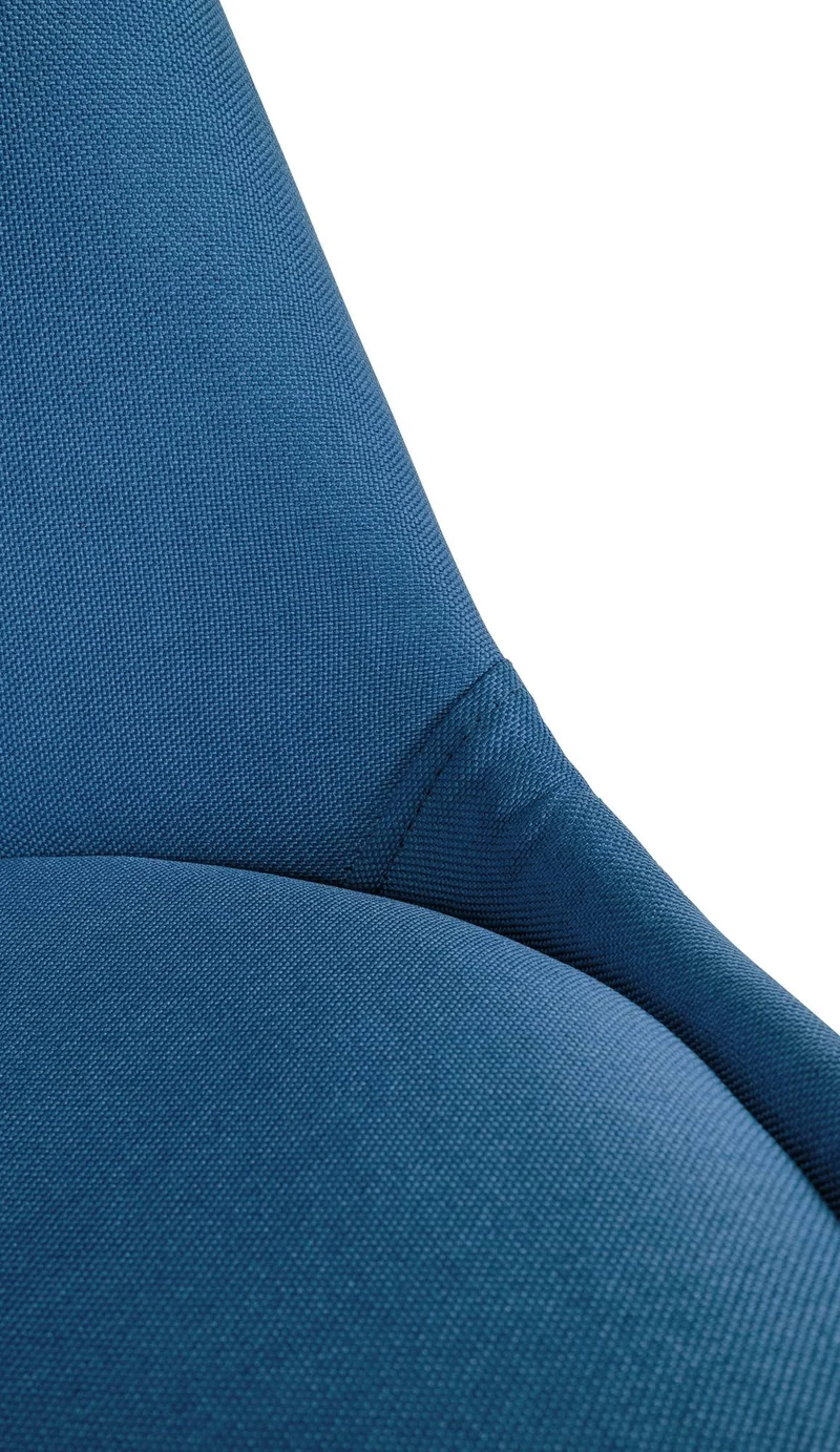 Chaise de salle à manger x1 style scandinave en tissu bleu pieds en bois clair 10_0001484