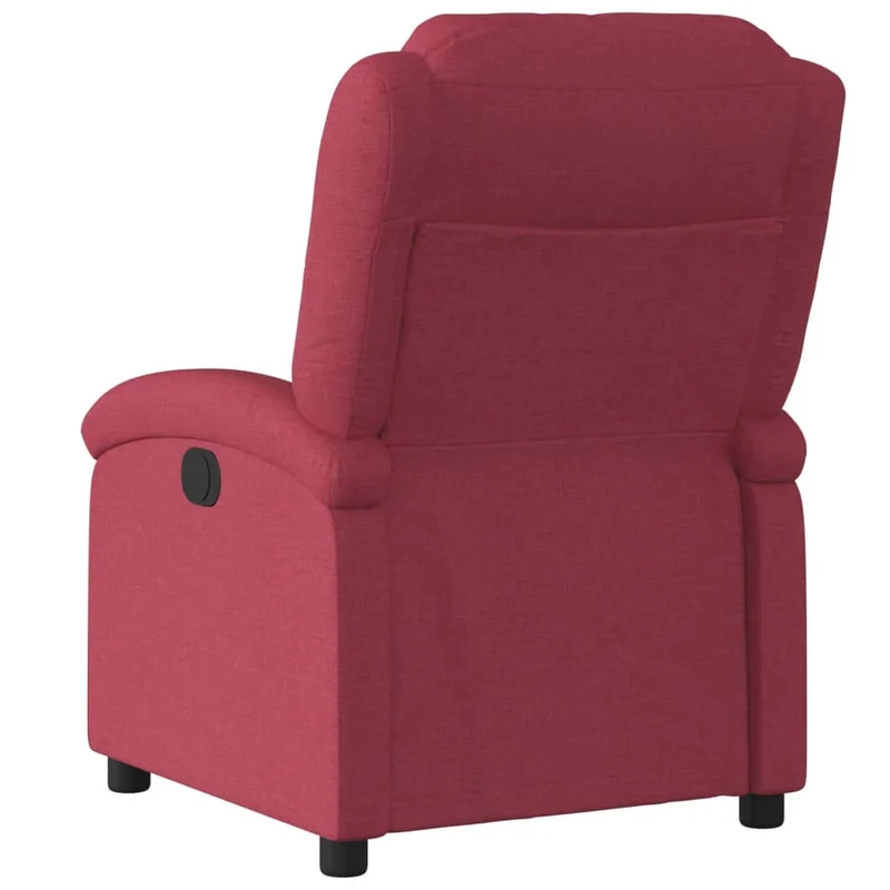 Fauteuil relax TV fonction d'inclinaison électrique très confortable en tissu rouge bordeaux DEC028528