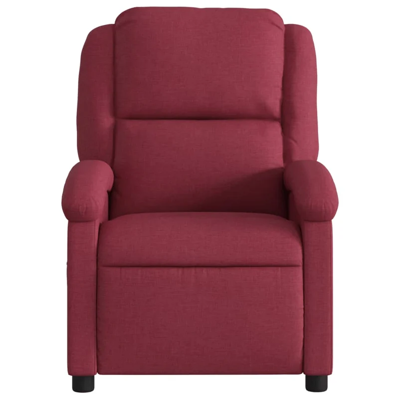 Fauteuil relax TV fonction d'inclinaison électrique très confortable en tissu rouge bordeaux DEC028528