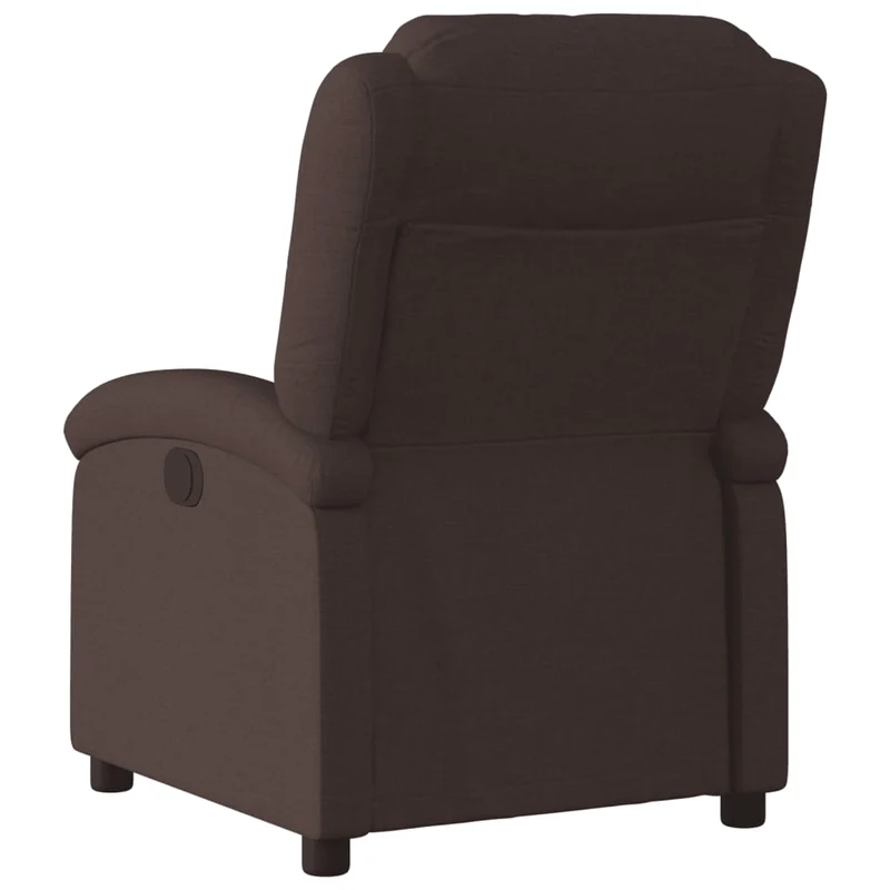 Fauteuil relax TV fonction d'inclinaison électrique très confortable en tissu marron foncé DEC028413