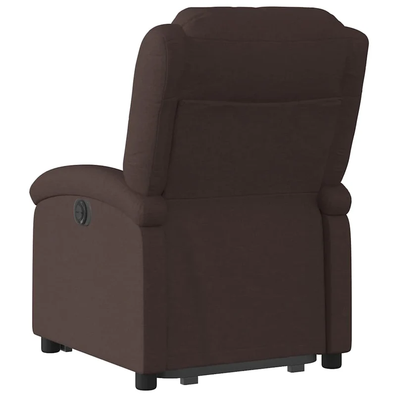 Fauteuil relax TV fonction de levage électrique très confortable en tissu marron foncé DEC028419