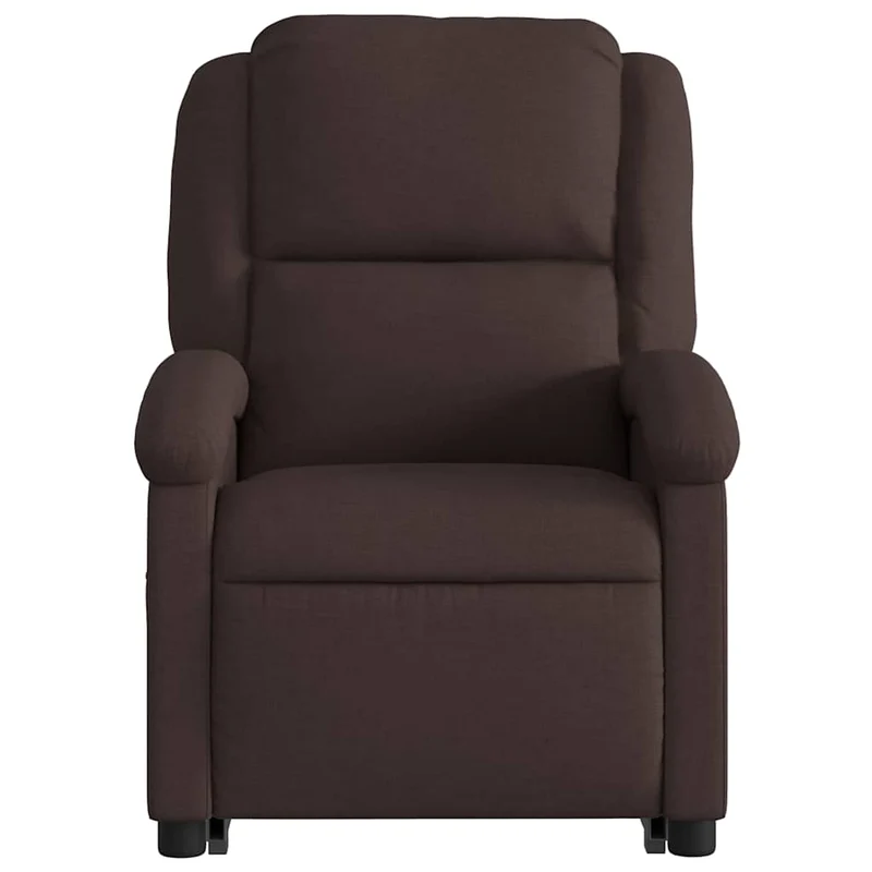 Fauteuil relax TV fonction de levage électrique très confortable en tissu marron foncé DEC028419