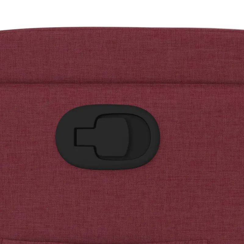 Fauteuil relax TV rembourrage confortable en tissu rouge bordeaux DEC028155