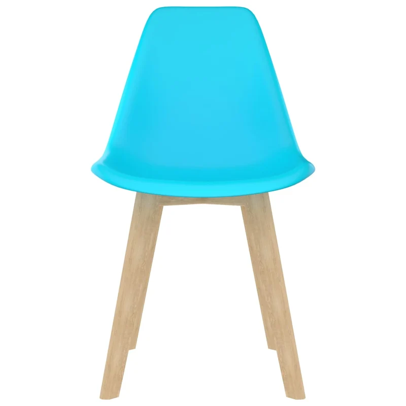 Lot de 2 chaises de salle à manger cuisine design scandinave plastique bleu CDS020214