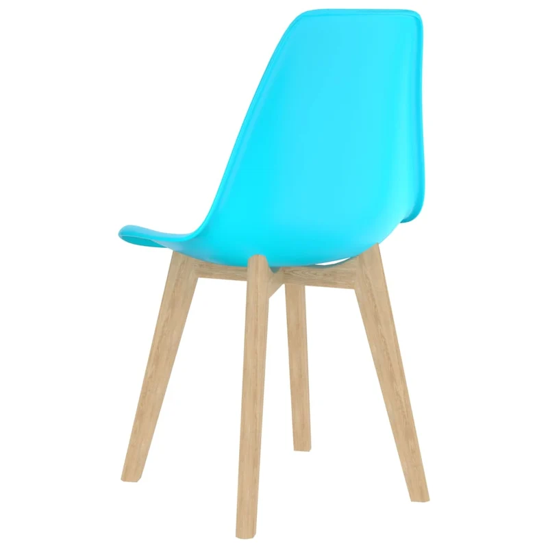 Lot de 2 chaises de salle à manger cuisine design scandinave plastique bleu CDS020214
