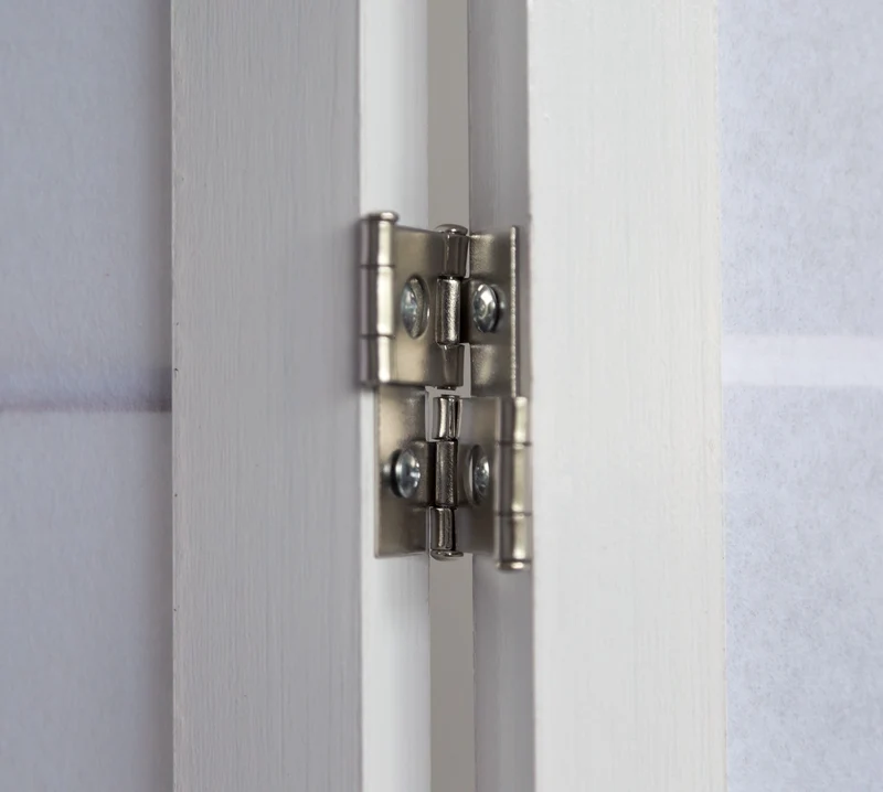 Paravent 4 panneaux japonais en bois blanc 176x175 cm PAR06017