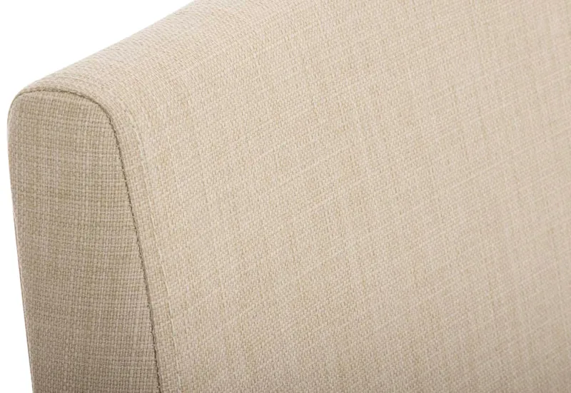 Chaise de salle à manger x1 design moderne en tissu crème support en acier inoxydable 10_0007756