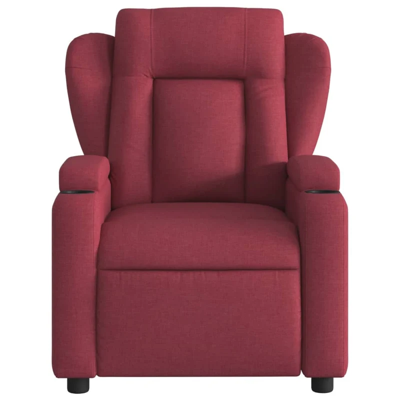 Fauteuil relax TV fonction d'inclinaison électrique très confortable en tissu rouge bordeaux DEC028538