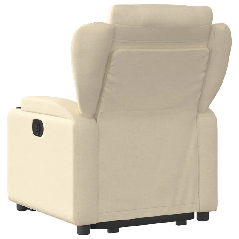 Fauteuil relax TV fonction de levage électrique très confortable en tissu crème DEC028275