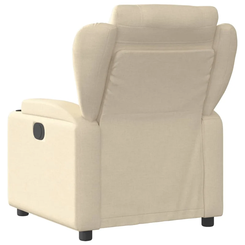 Fauteuil relax TV fonction d'inclinaison électrique très confortable en tissu crème DEC028273