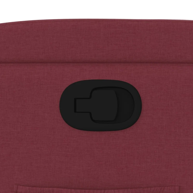 Fauteuil relax TV rembourrage confortable fonction d'inclinaison manuelle en tissu rouge bordeaux DEC028156