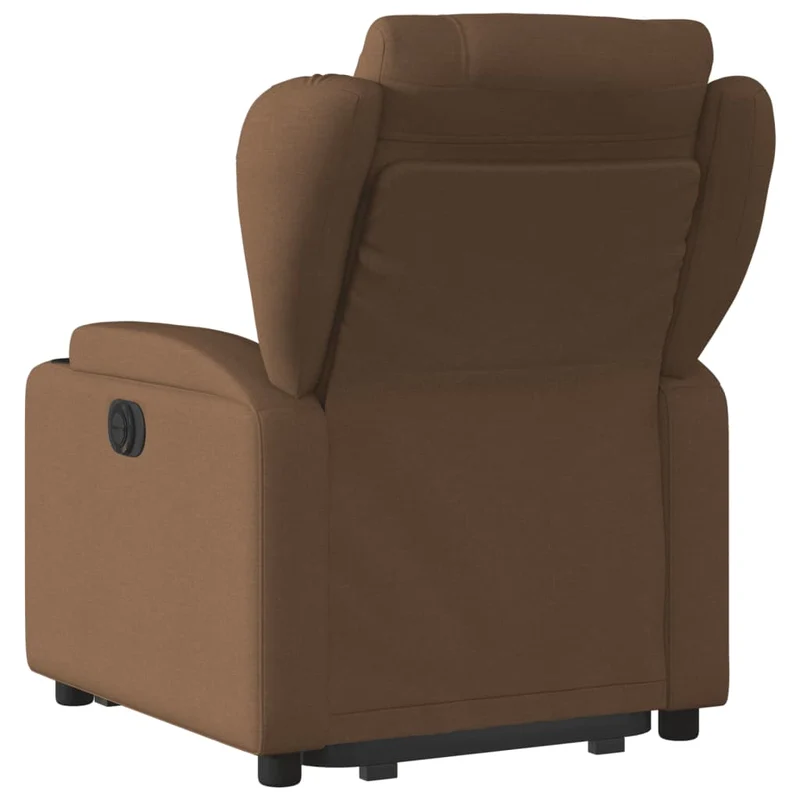 Fauteuil relax TV fonction de levage électrique très confortable en tissu marron DEC028452