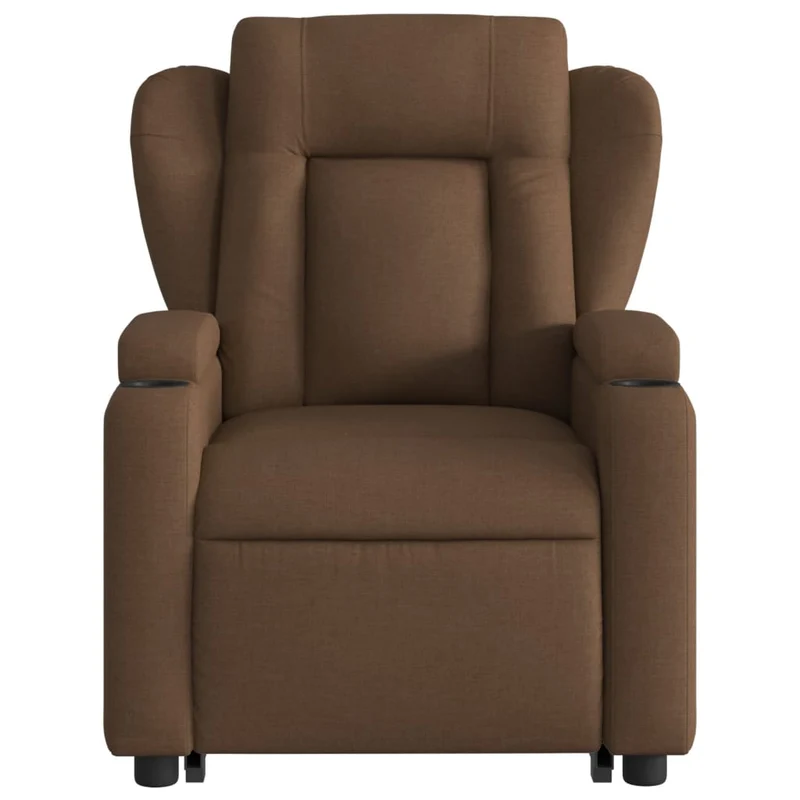 Fauteuil relax TV fonction de levage électrique très confortable en tissu marron DEC028452