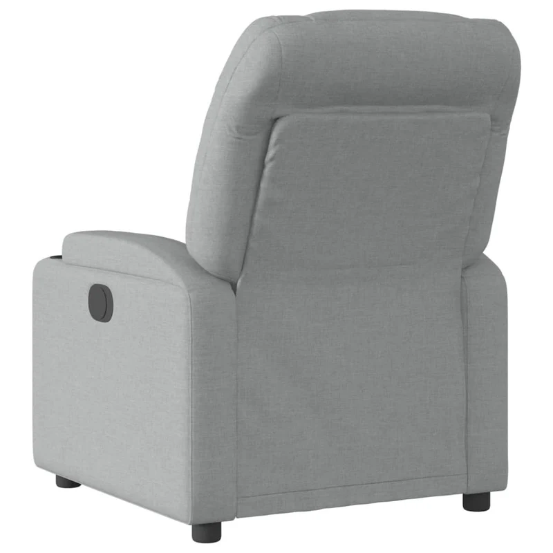 Fauteuil relax TV fonction d'inclinaison électrique très confortable en tissu gris clair DEC028315
