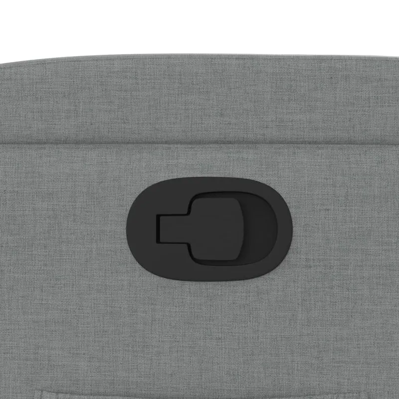 Fauteuil relax TV rembourrage confortable fonction d'inclinaison manuelle en tissu gris clair DEC027887