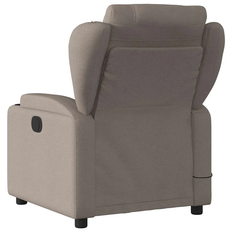 Fauteuil de relaxation TV fonction massage inclinable 6 points de massage en tissu taupe DEC027111