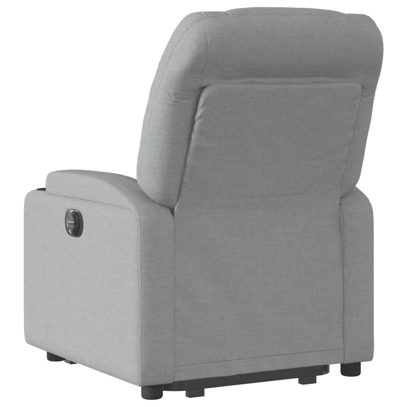Fauteuil relax TV rembourrage confortable fonction de levage électrique en tissu gris clair DEC027899