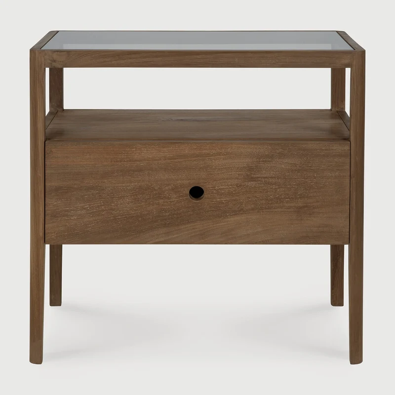 Spindle Bedside Table - Reclaimed Teak