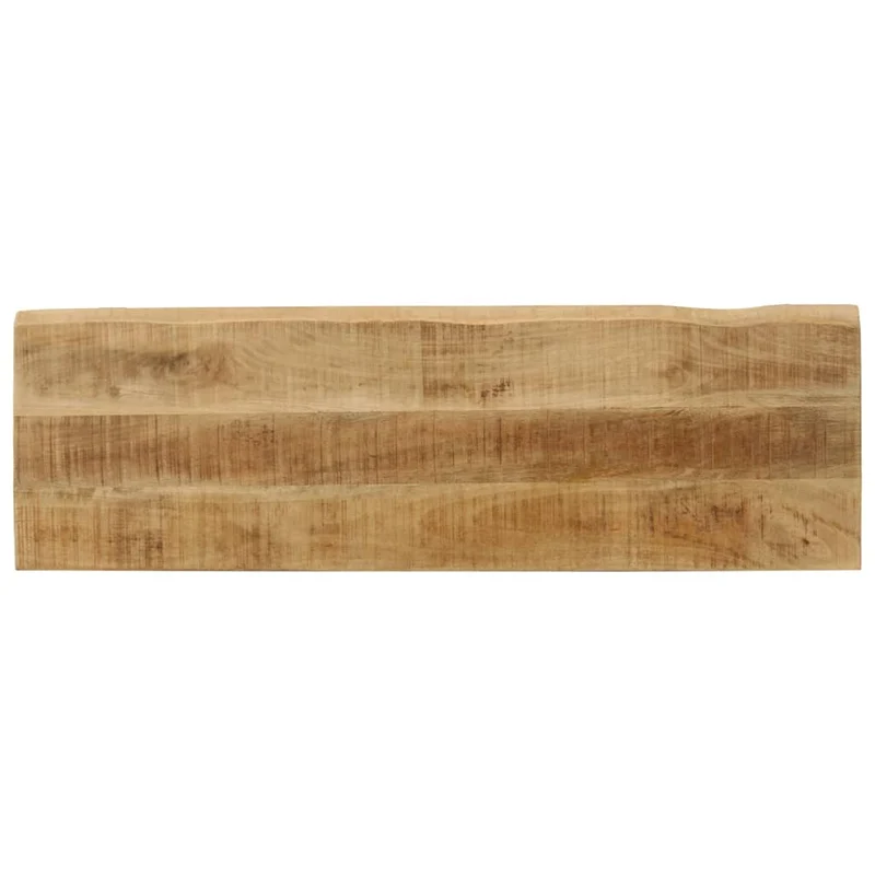Banquette banc design rustique 105 cm bois de manguier massif brun pieds en forme de X en acier DEC024626