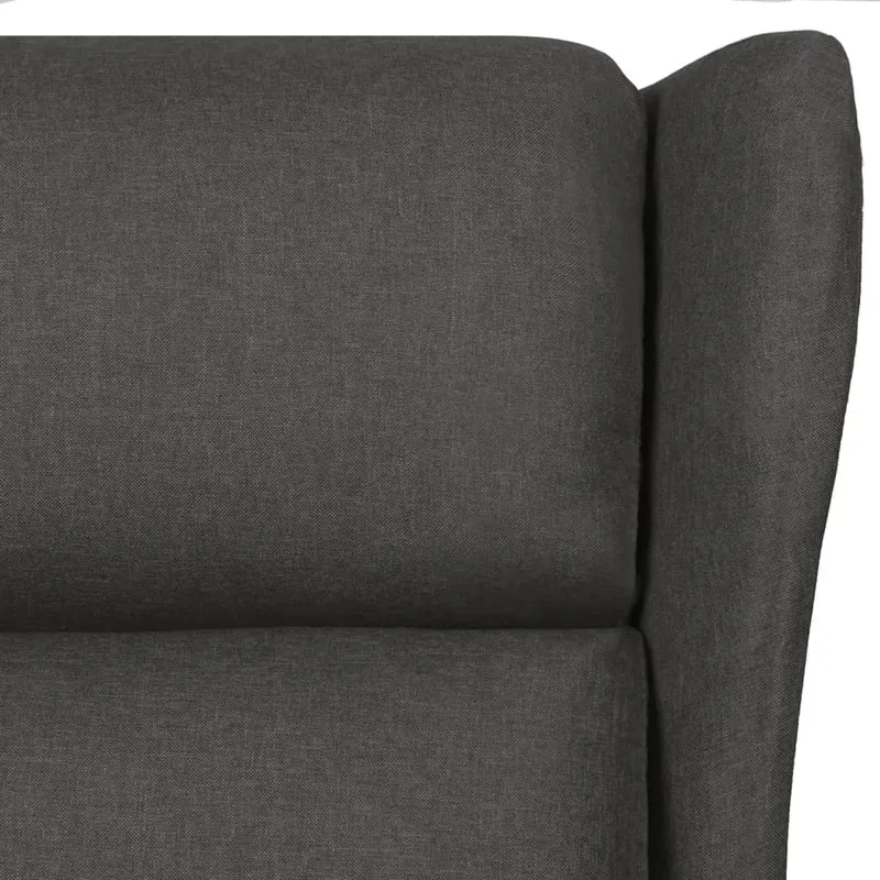 Fauteuil de relaxation avec fonction massage inclinaison manuelle en tissu gris foncé DEC029211